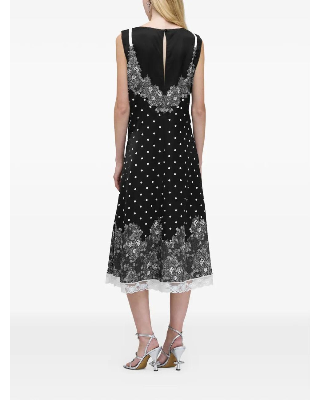 Marc Jacobs Black Trompe L'Oeil Slip Midi Dress