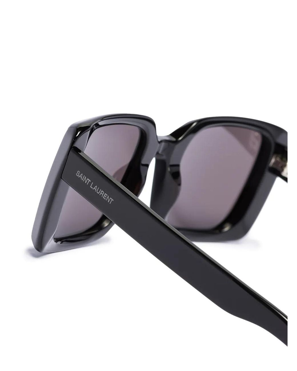 Saint Laurent Black Sl497 Oversized-Frame Sunglasses