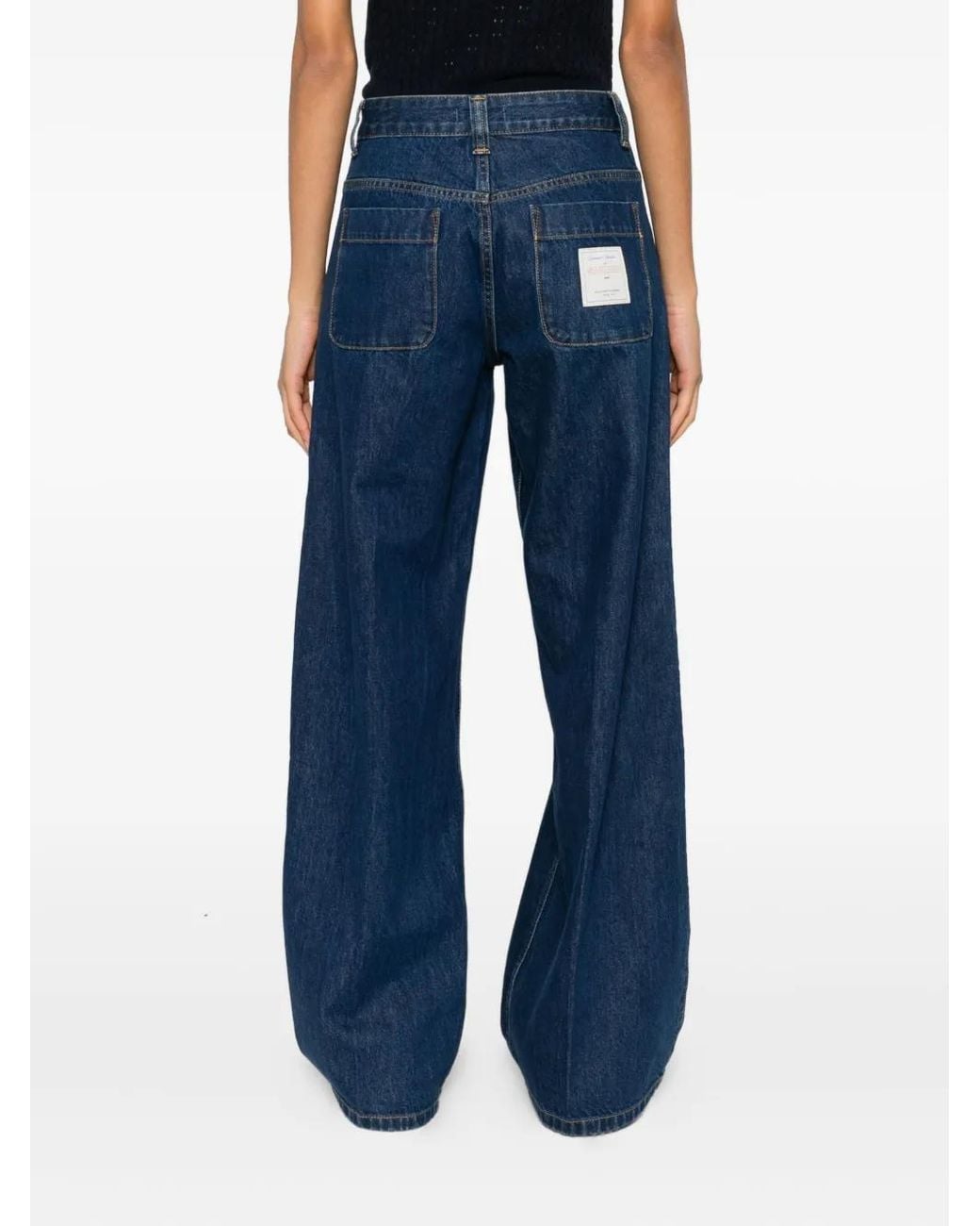 Sandro Blue Patch-Pockets Jeans