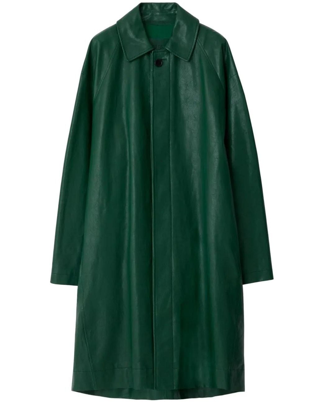 Burberry Leren Mantel in het Green