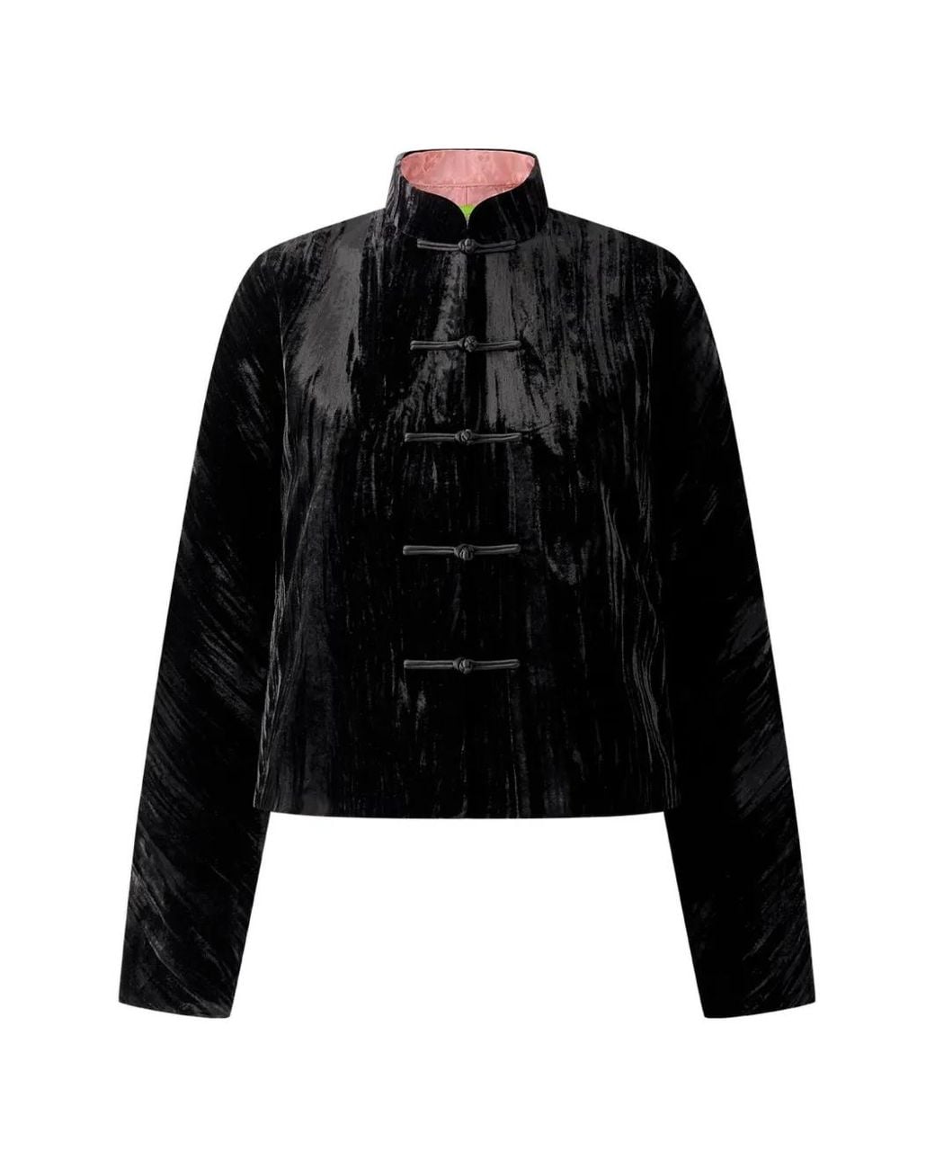 Shanghai Tang Black Velvet Tang Jacket