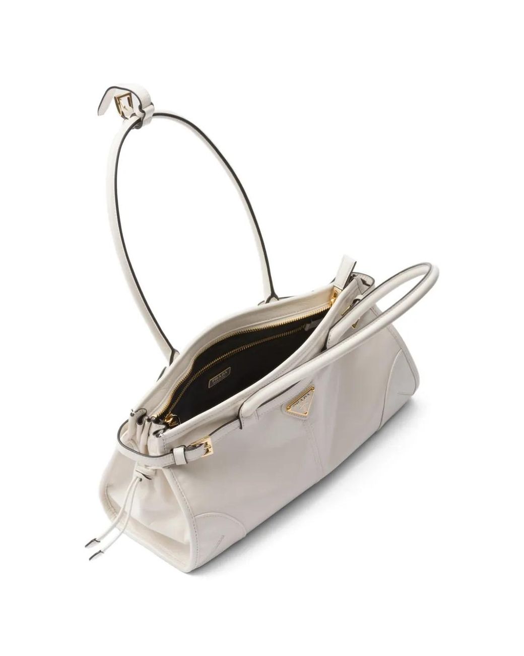 Prada White Bonnie Medium Leather Handbag