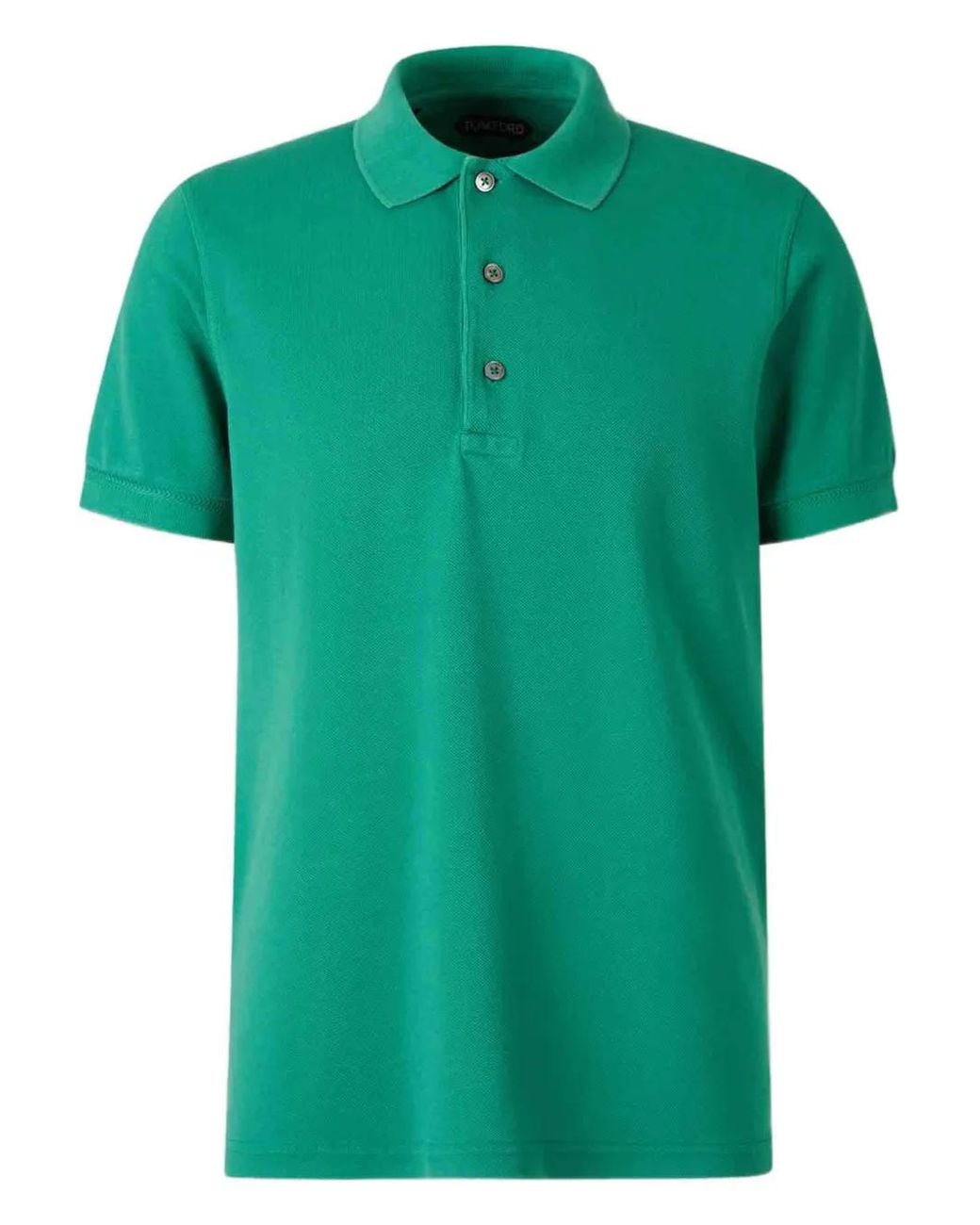 Tom Ford Green Ribbed Polo for men