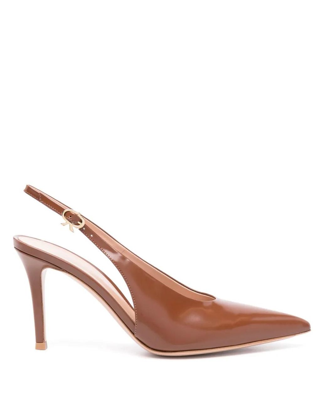 Gianvito Rossi Pink Robbie 85Mm Slingback Pumps