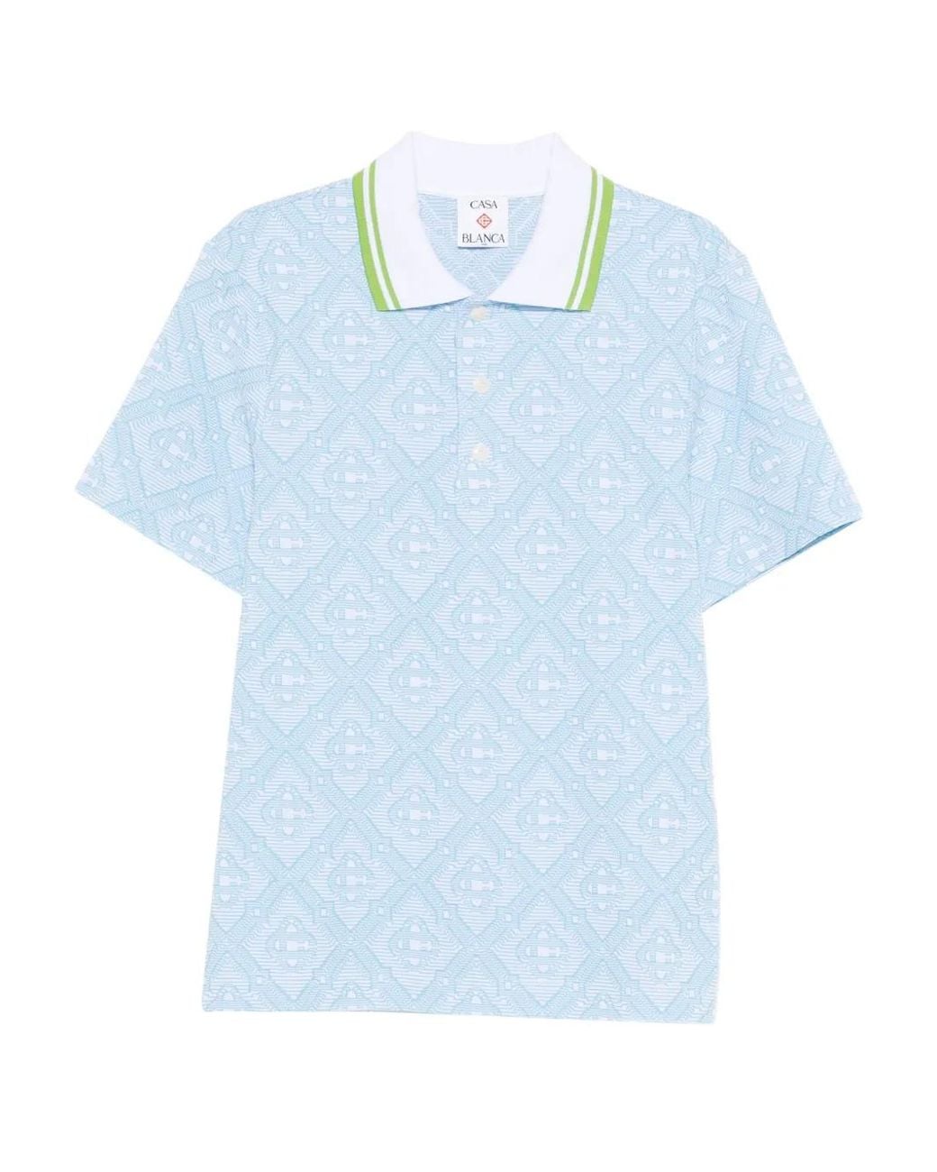Casablanca Blue Jacquard Polo for men