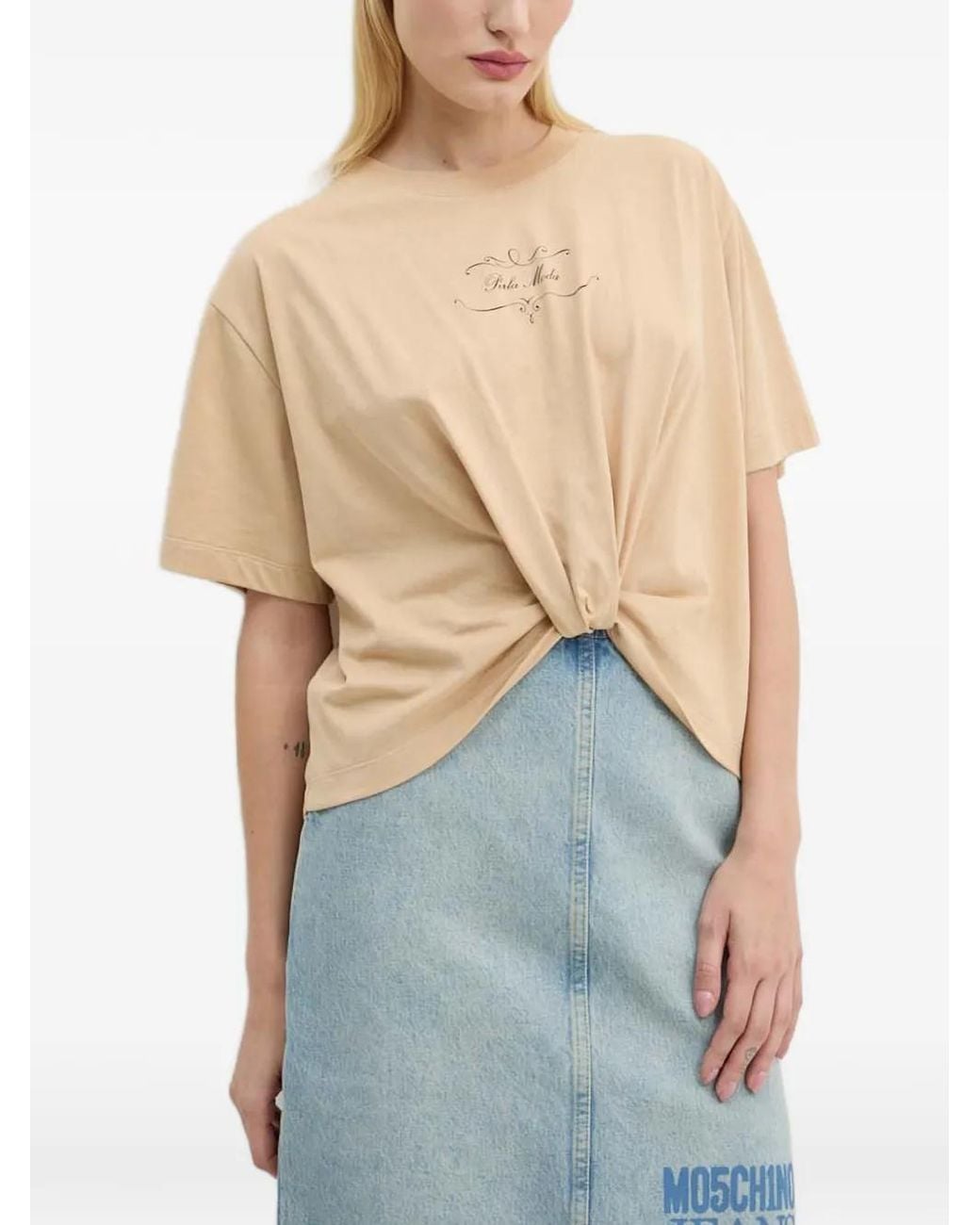 Moschino Blue Lettering T-Shirt