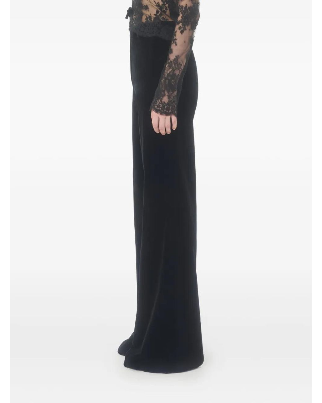 Valentino Garavani Black Velvet Trousers