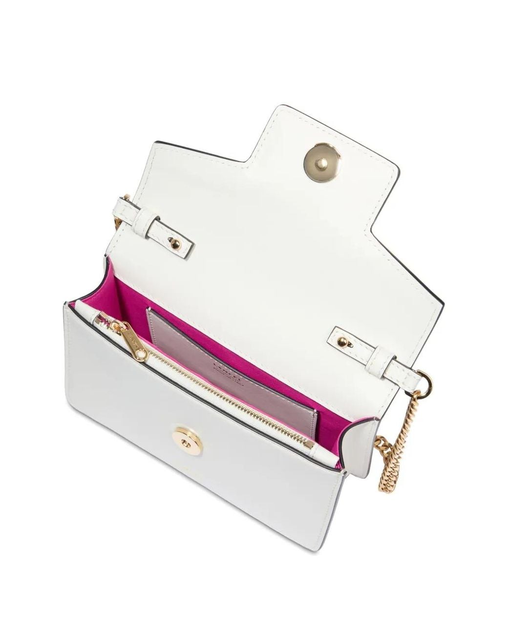 Lancel White Angele Flap Shoulder Bag