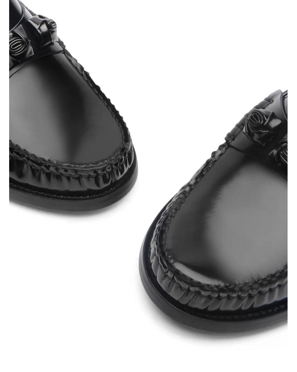 Stuart Weitzman Leren Loafers in het Black