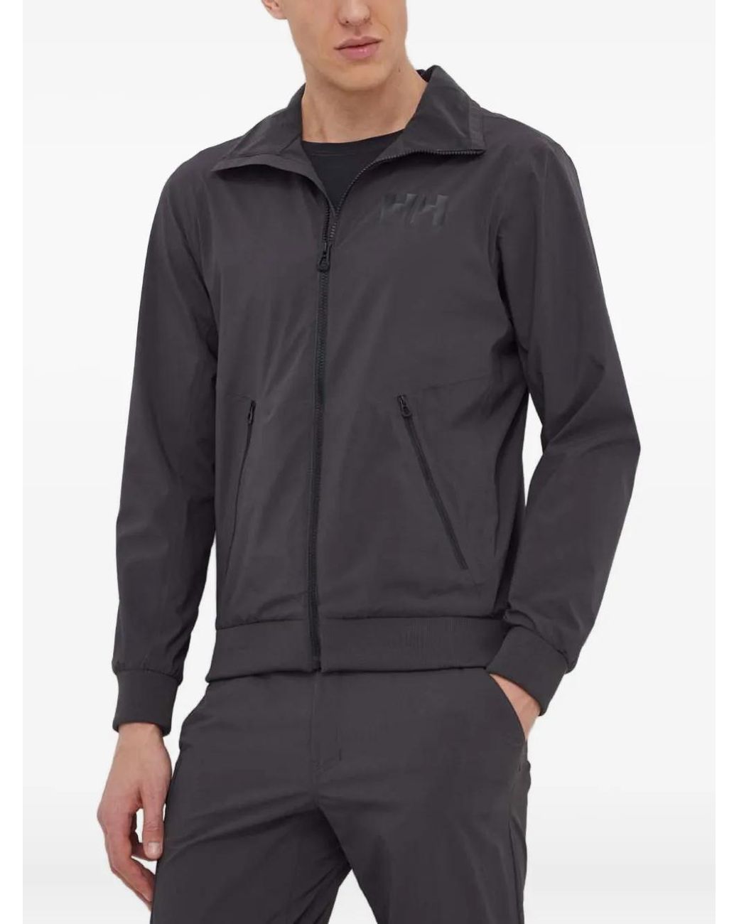 Helly Hansen Blue Zip-Up Logo Jacket for men