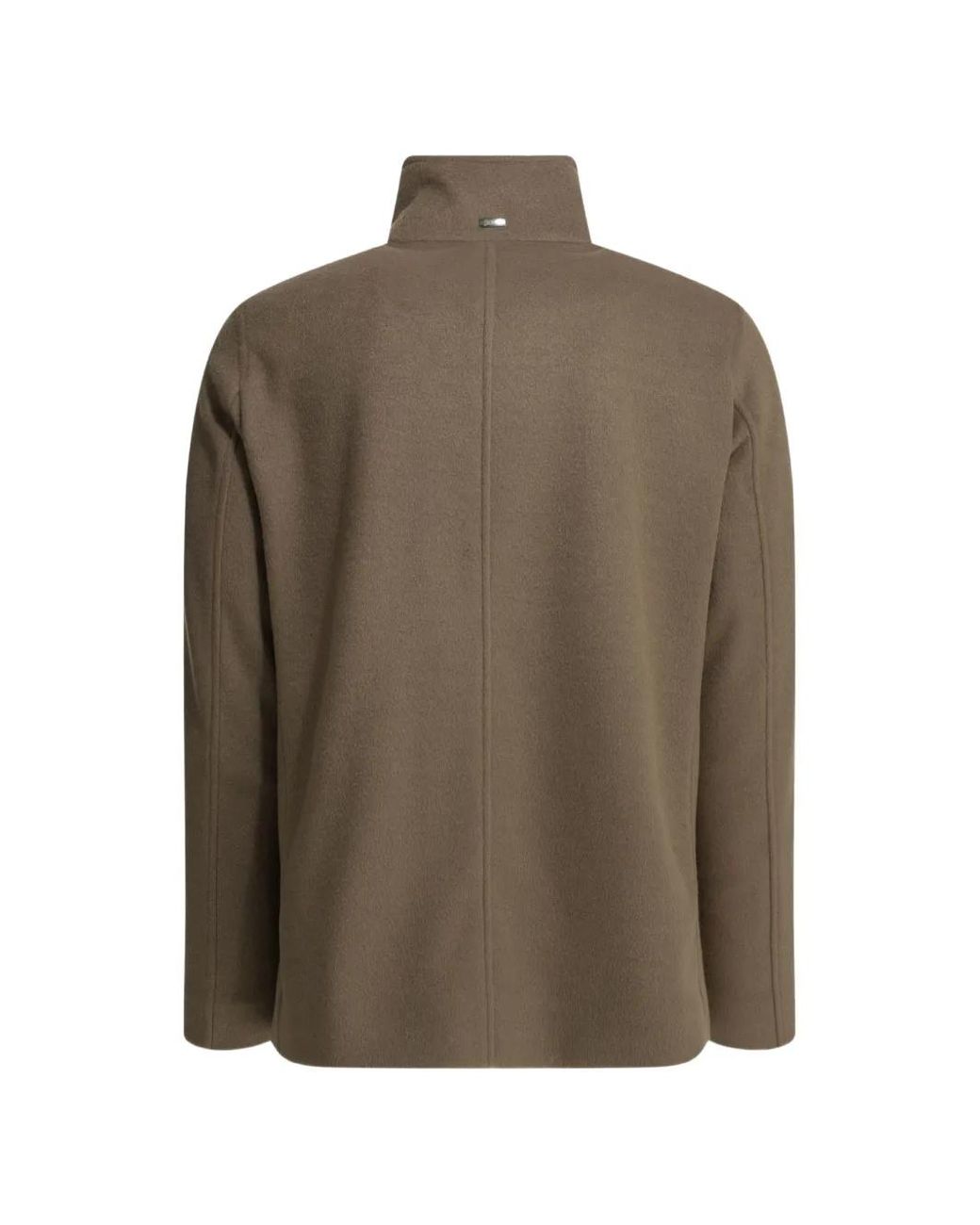 Herno Brown Peacoat Resort Double-Breasted Short Coat for men