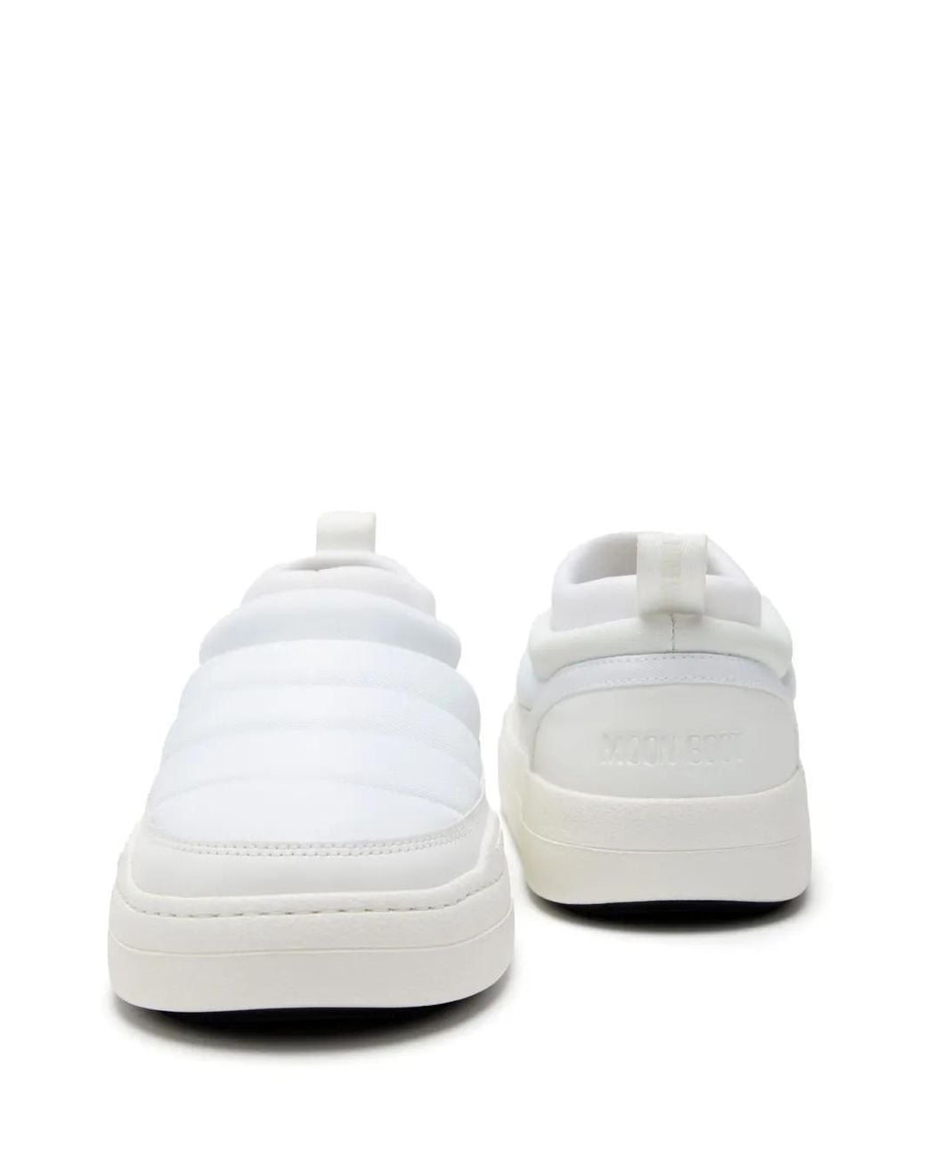 Moon Boot White Park Logo-Print Sneakers