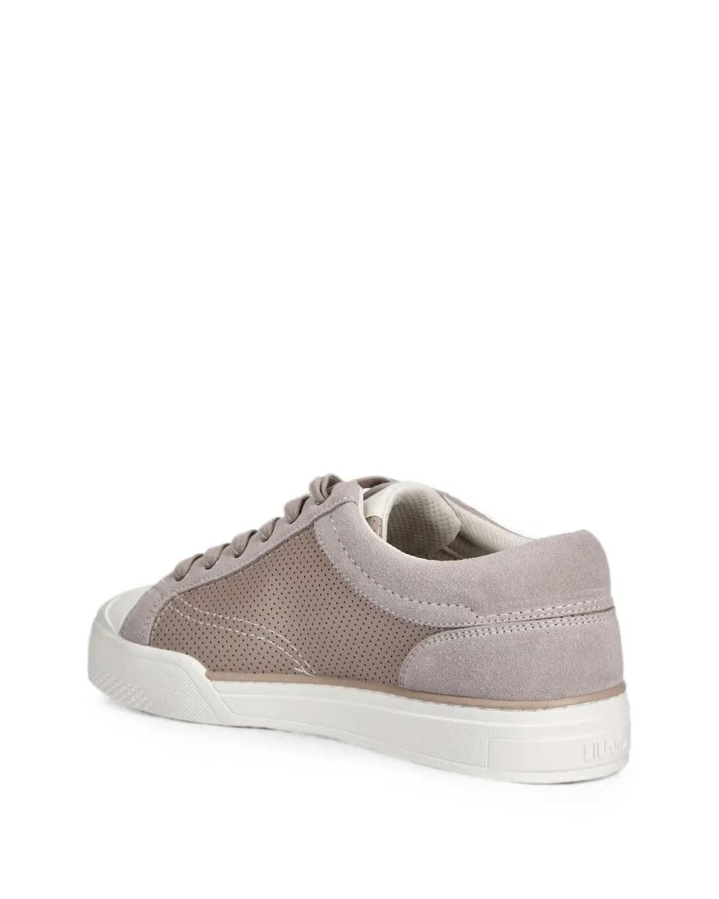 Liu Jo Natural Perforated Logo-Plaque Sneakers