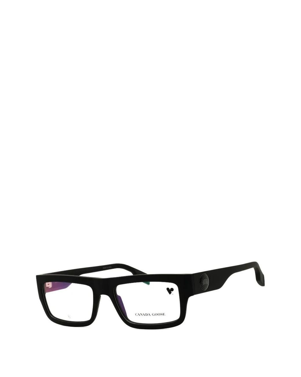 Canada Goose Black Rectangle-Frame Glasses