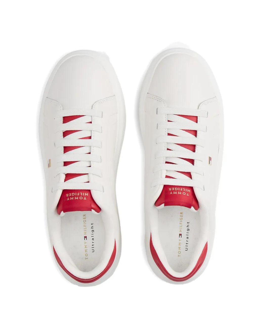 Tommy Hilfiger White Cupsole Court Lightweight Sneakers
