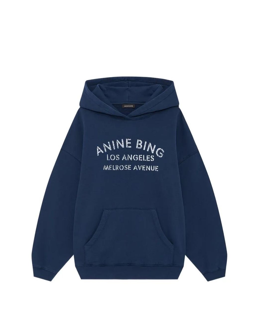 Anine Bing Blue Harvey Sweatshirt Melrose Stencil