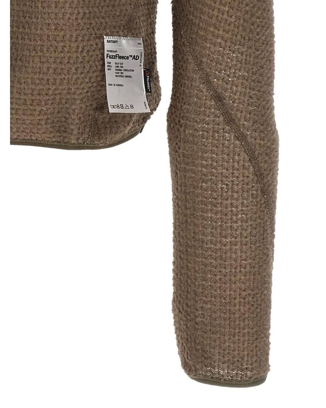 Satisfy Brown Half-Zip Sweater for men