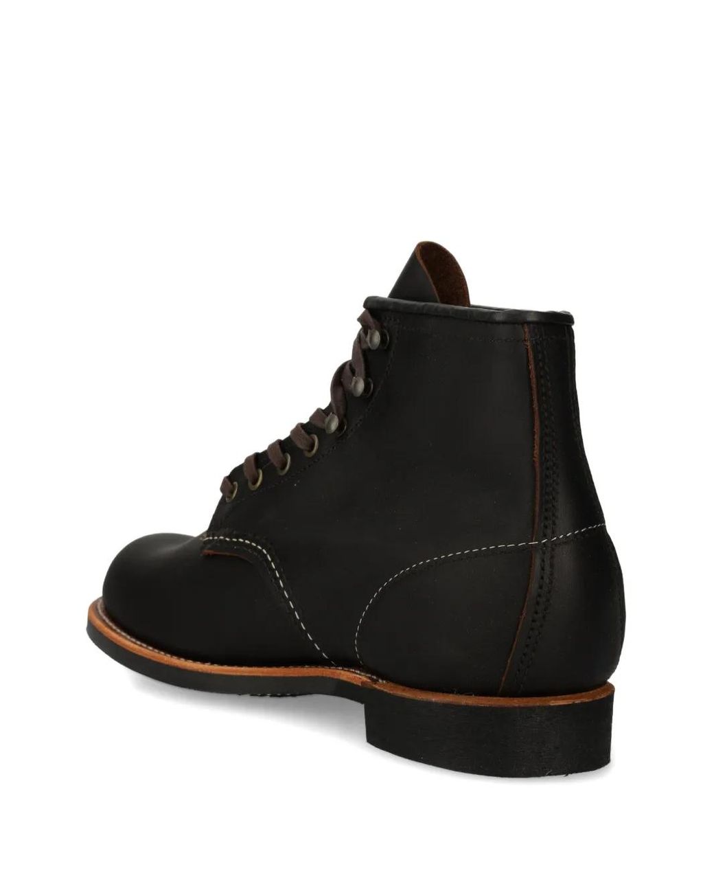 Red Wing Black Leather Boots for men
