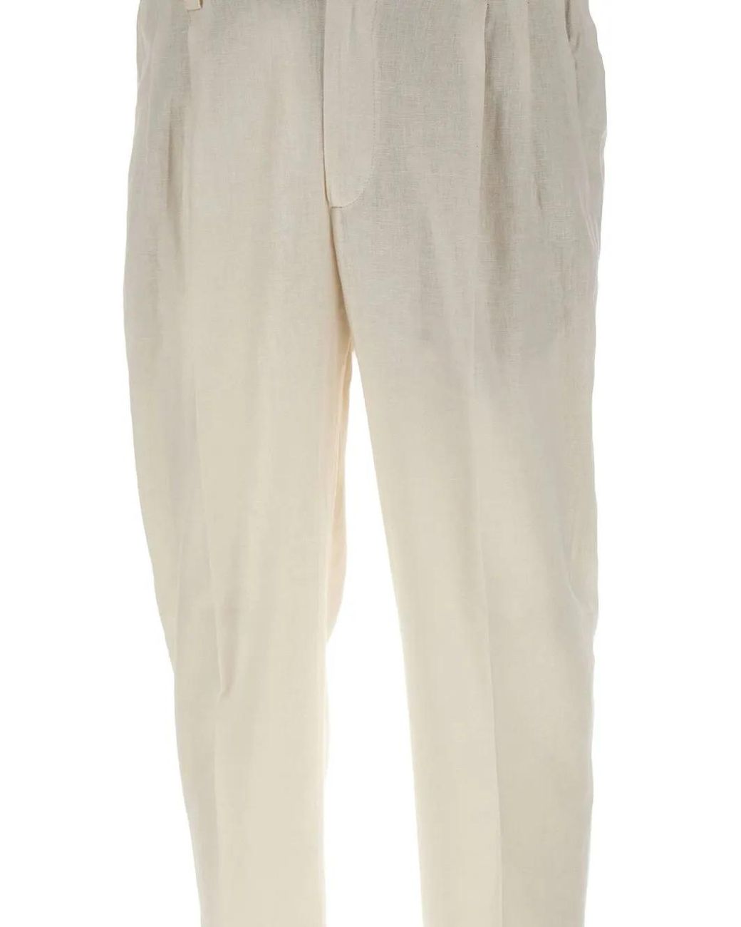 Devore Natural Elasticated-Pleated Trousers for men