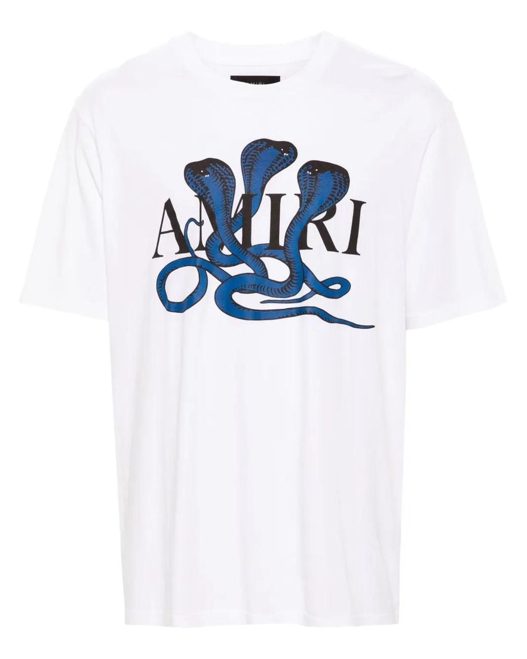 Amiri Blue Poison Snake Cotton T-Shirt for men