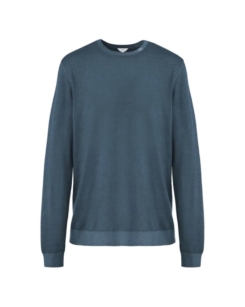 Malo Blue Dyed Crewneck Sweater for men