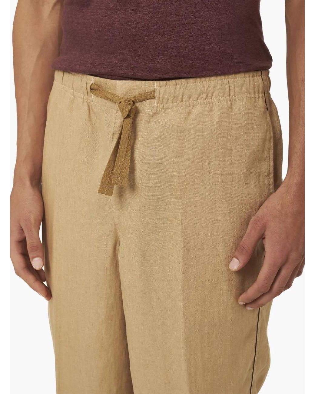 Orlebar Brown Natural Alex Linen Trousers for men