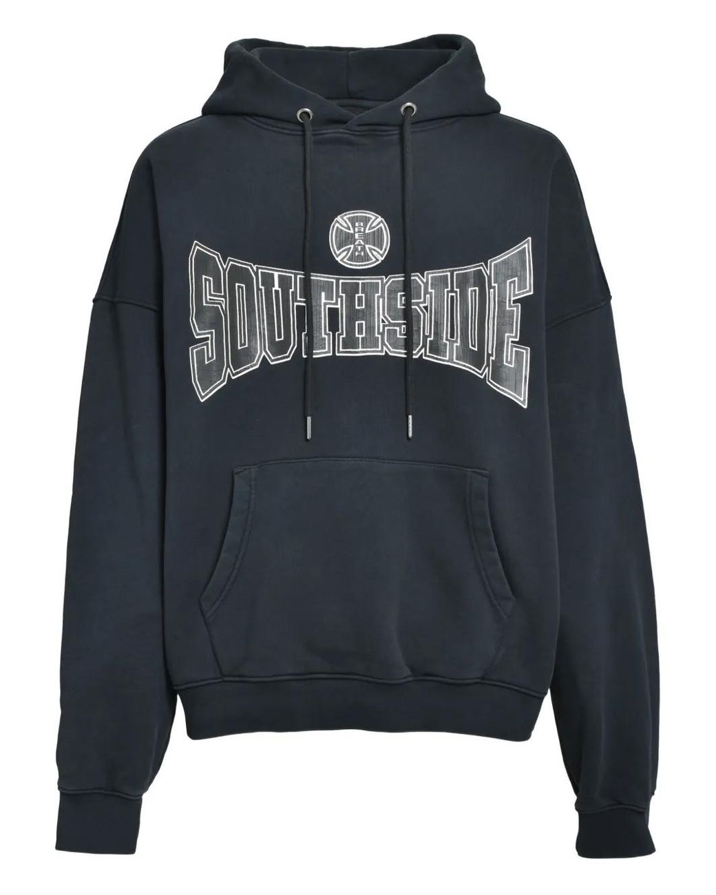 BREATH Blue Southside Cross Logo Hoodie for men