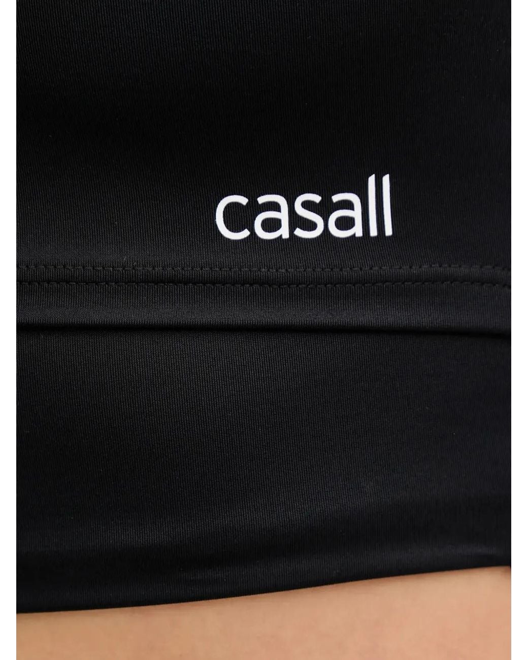 Casall Black Asymmetric Crop Top