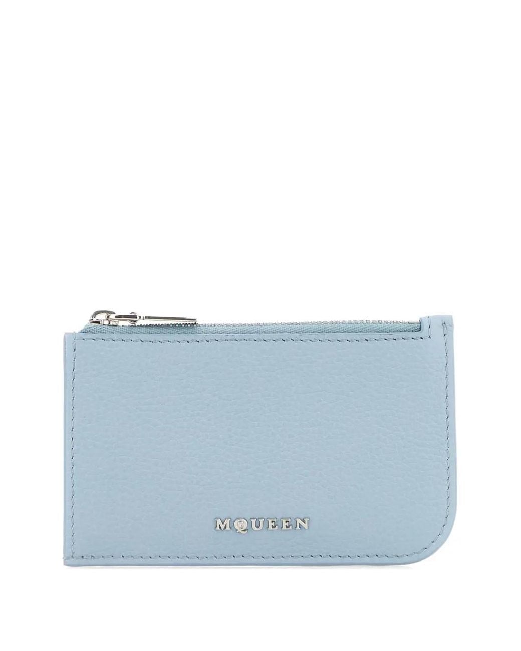 McQueen Blue Leather Cardholder for men