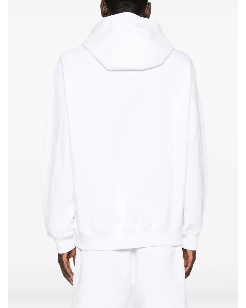 Casablanca White Graphic-Print Cotton Hoodie for men