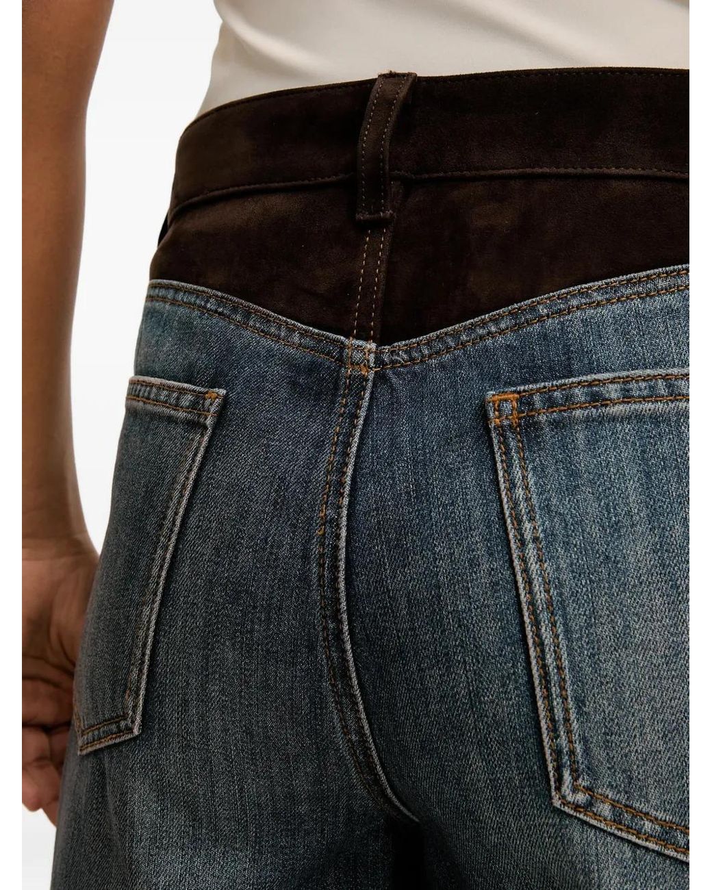 Miss Sixty Gray Jean Droit À Design Patchwork