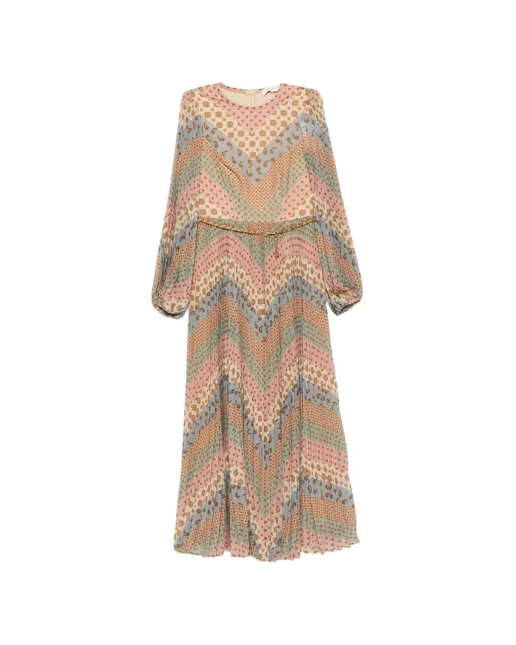 Zimmermann Natural Sunray Long Sleeve Dress