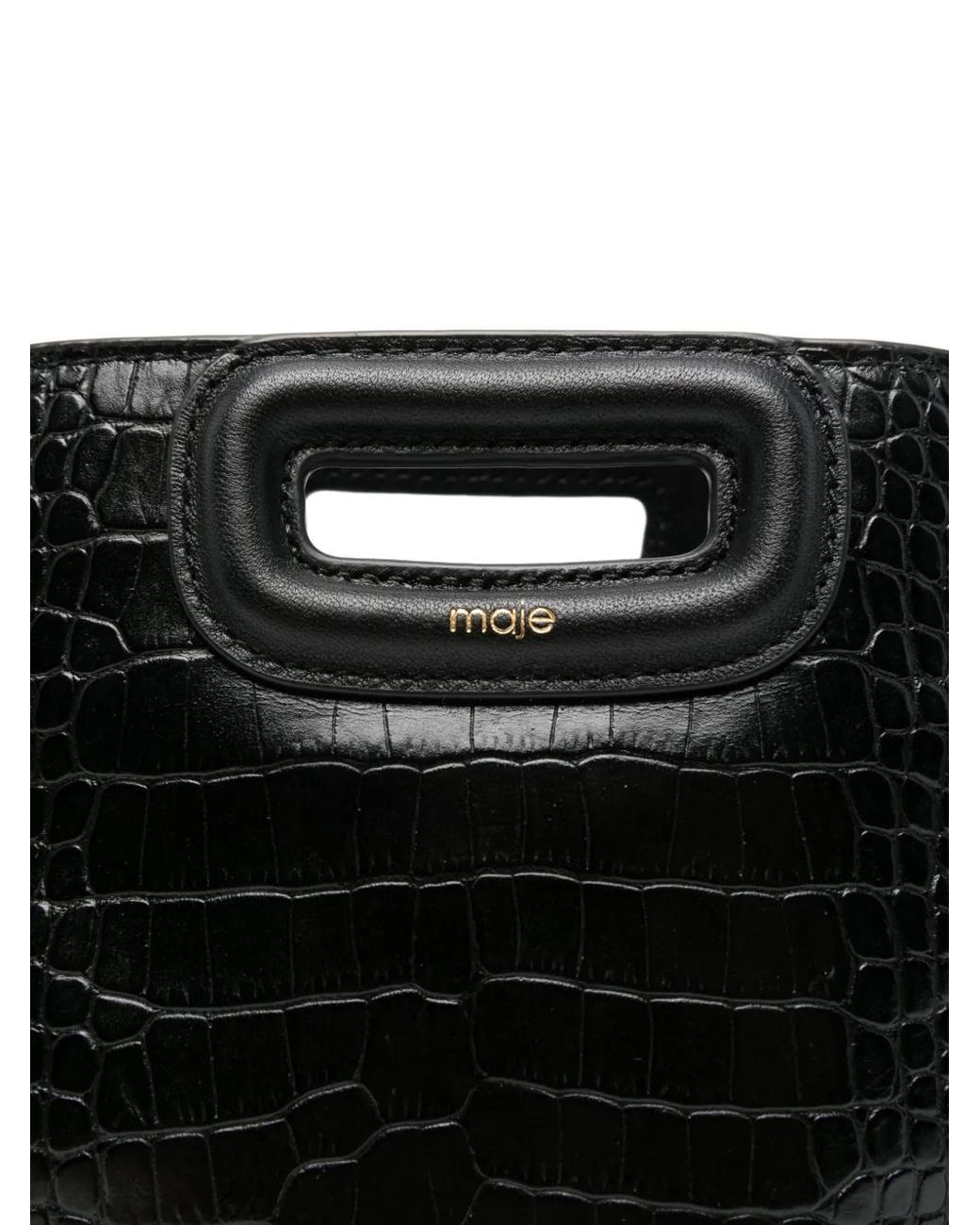 Maje Black Mini M Tote Bag