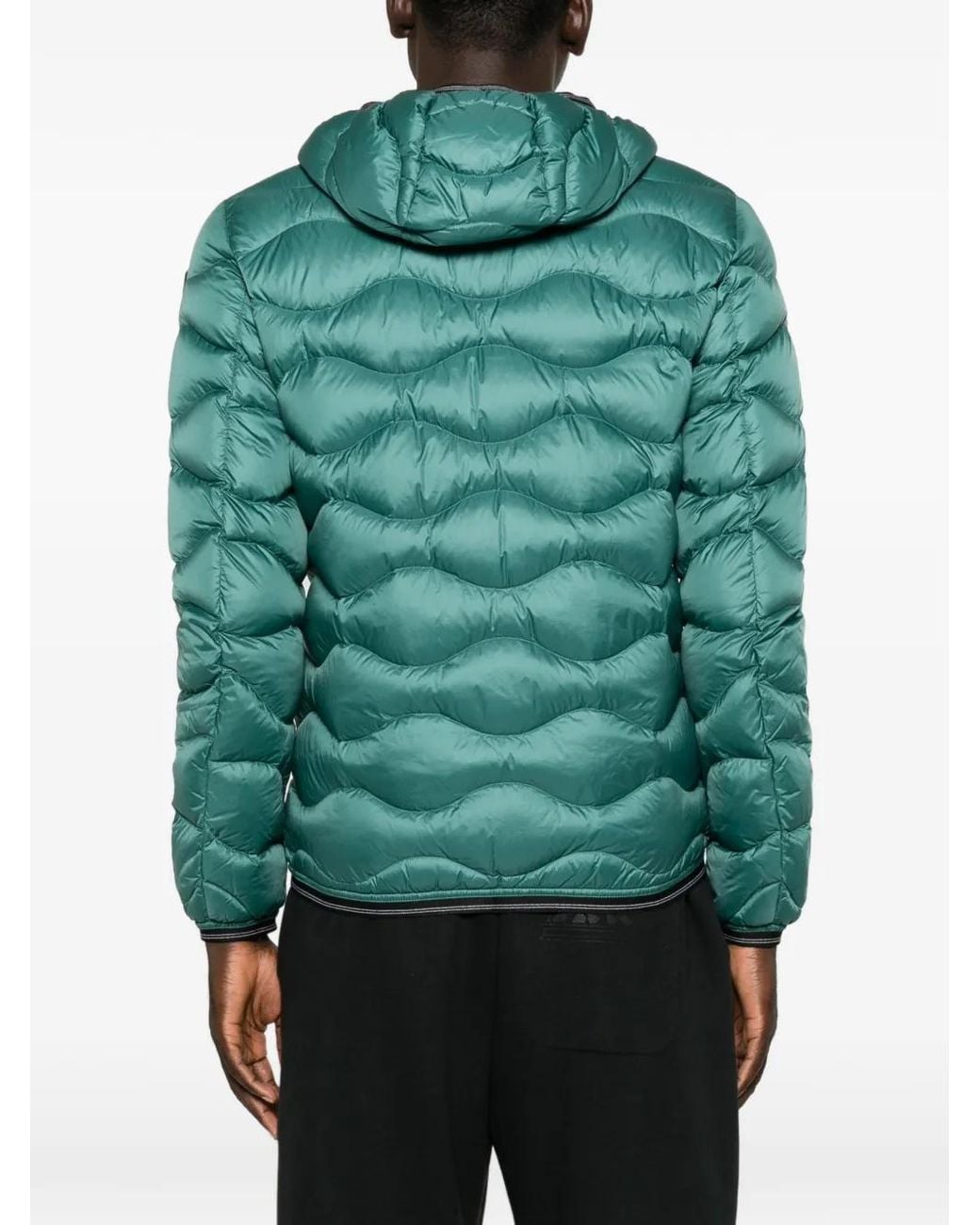 Blauer Green Quilted Hooded Jacket for men
