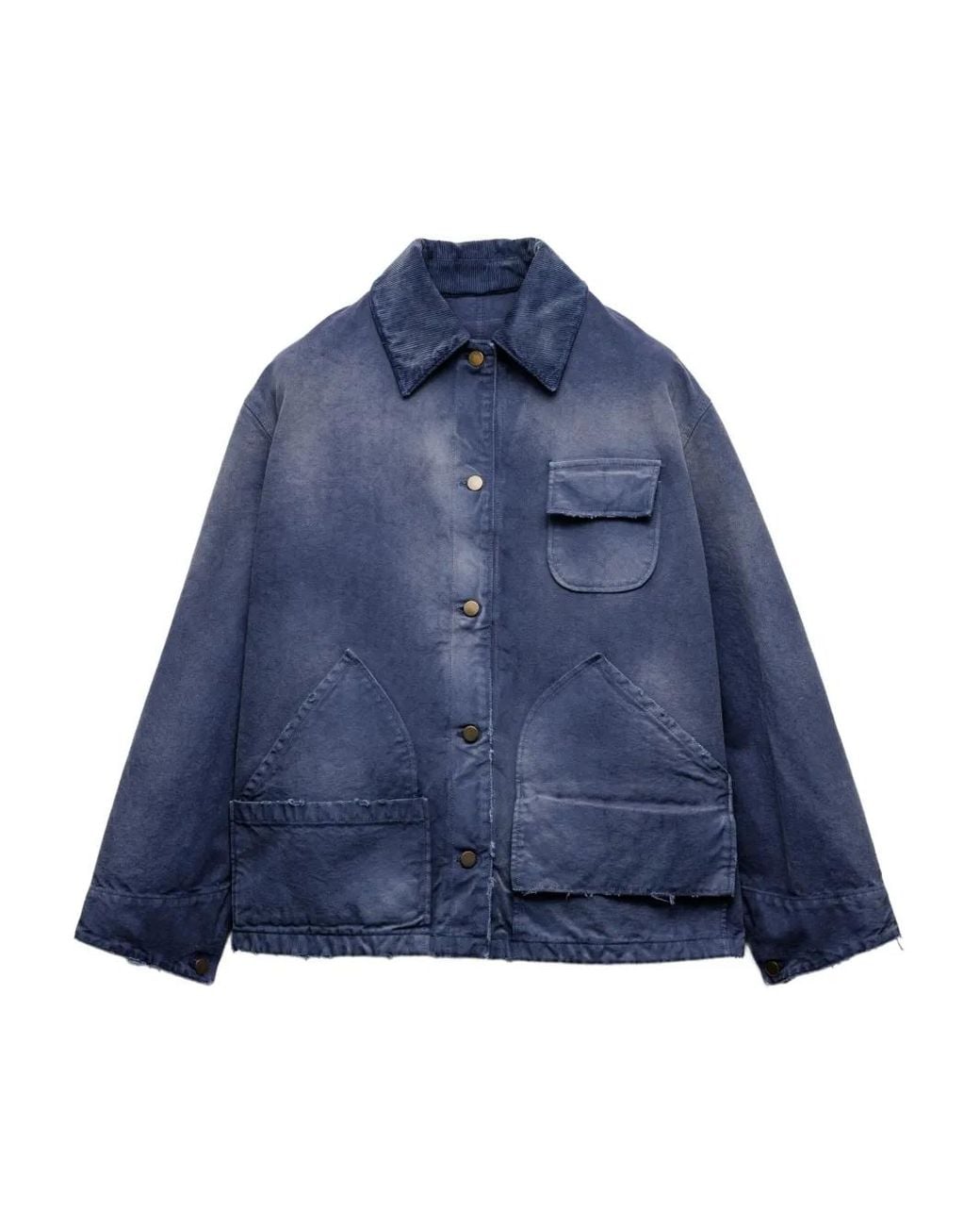 Prada Blue Canvas Trucker Jacket