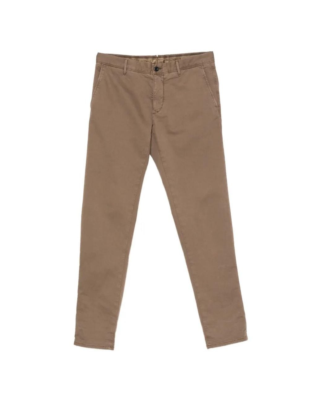 Incotex Gray Straight-Leg Chino Trousers for men