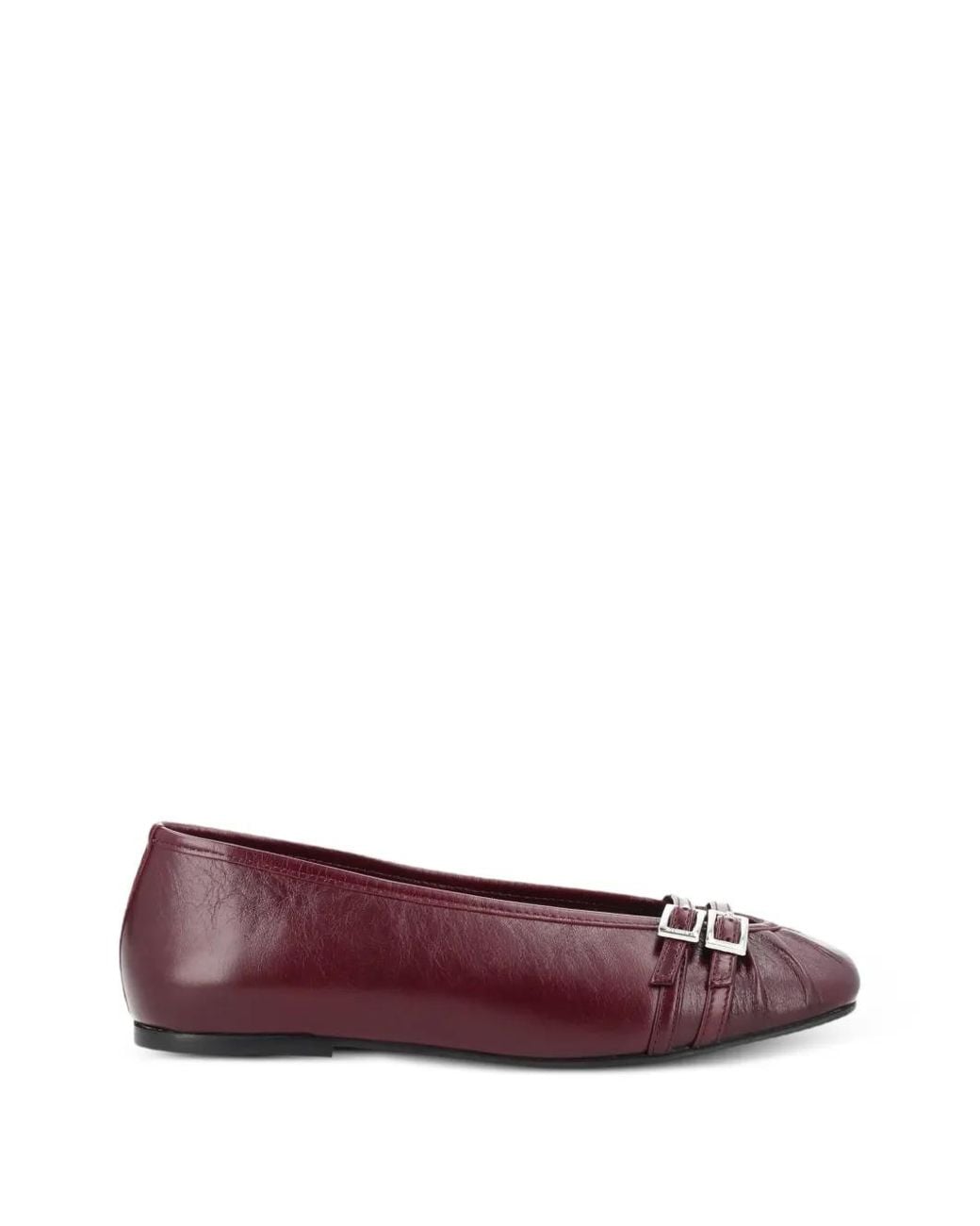 Alohas Red Buckled Ballet Flats
