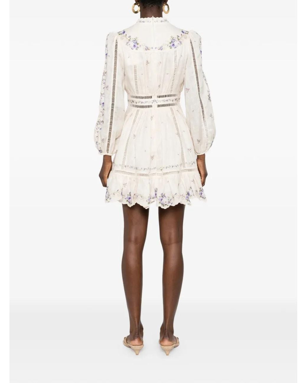 Zimmermann Kleedjes ,Linnen Patience Mini Jurk in het Natural