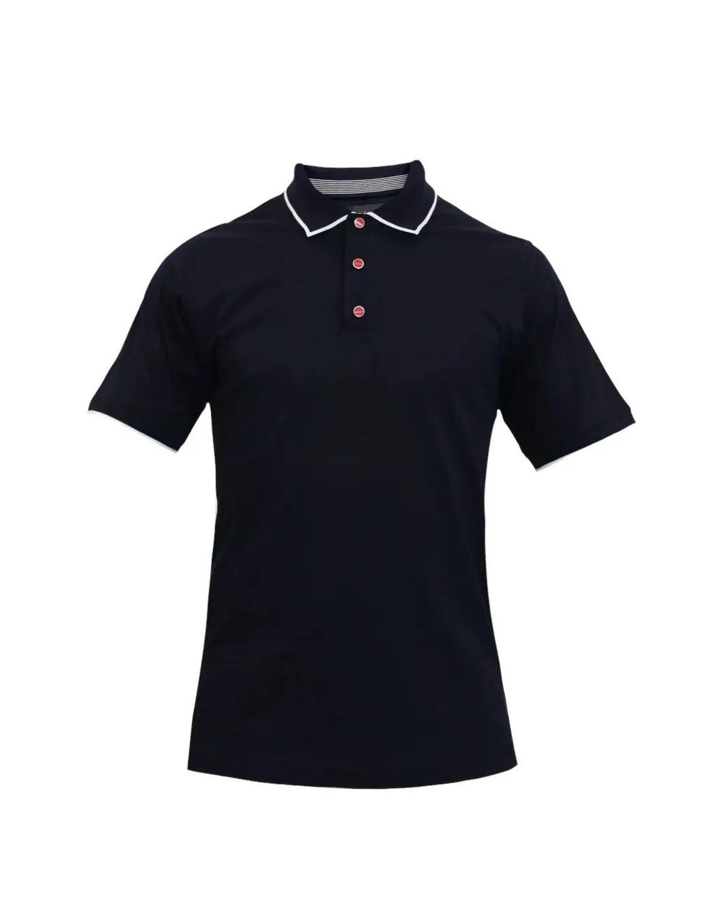 Kiton Blue Piped-Trim Polo Shirt for men