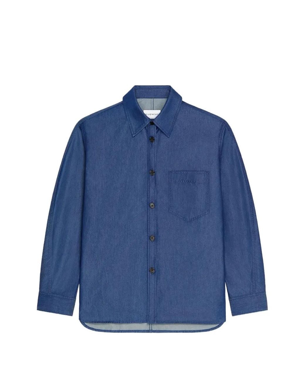 Givenchy Blue Couture Seam Overshirt Denim With Stamp for men