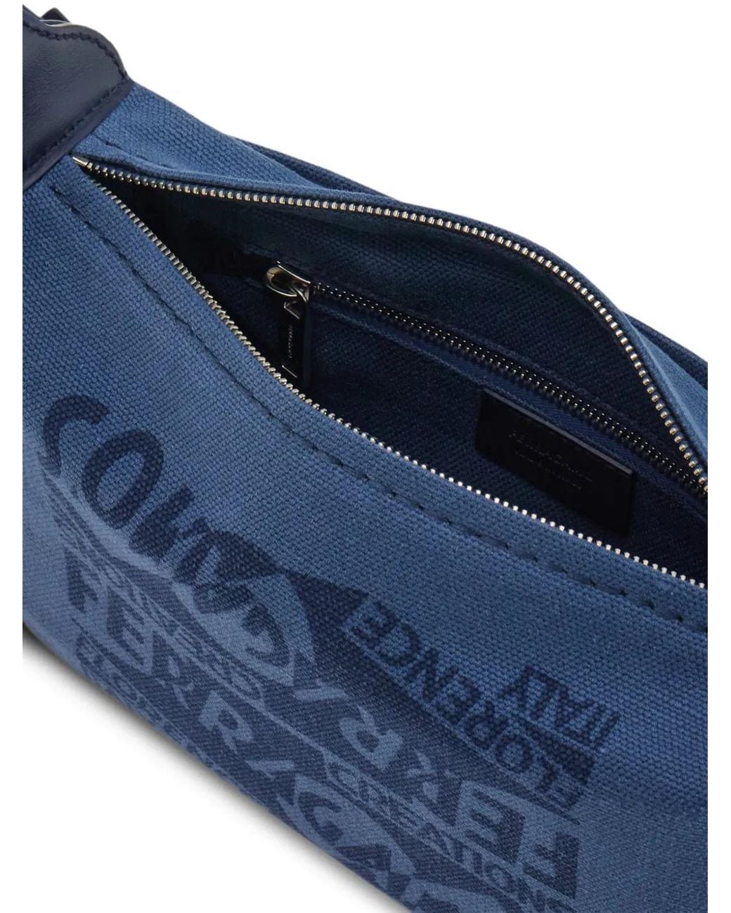 Ferragamo Blue Shoulder Bag With Logo for men