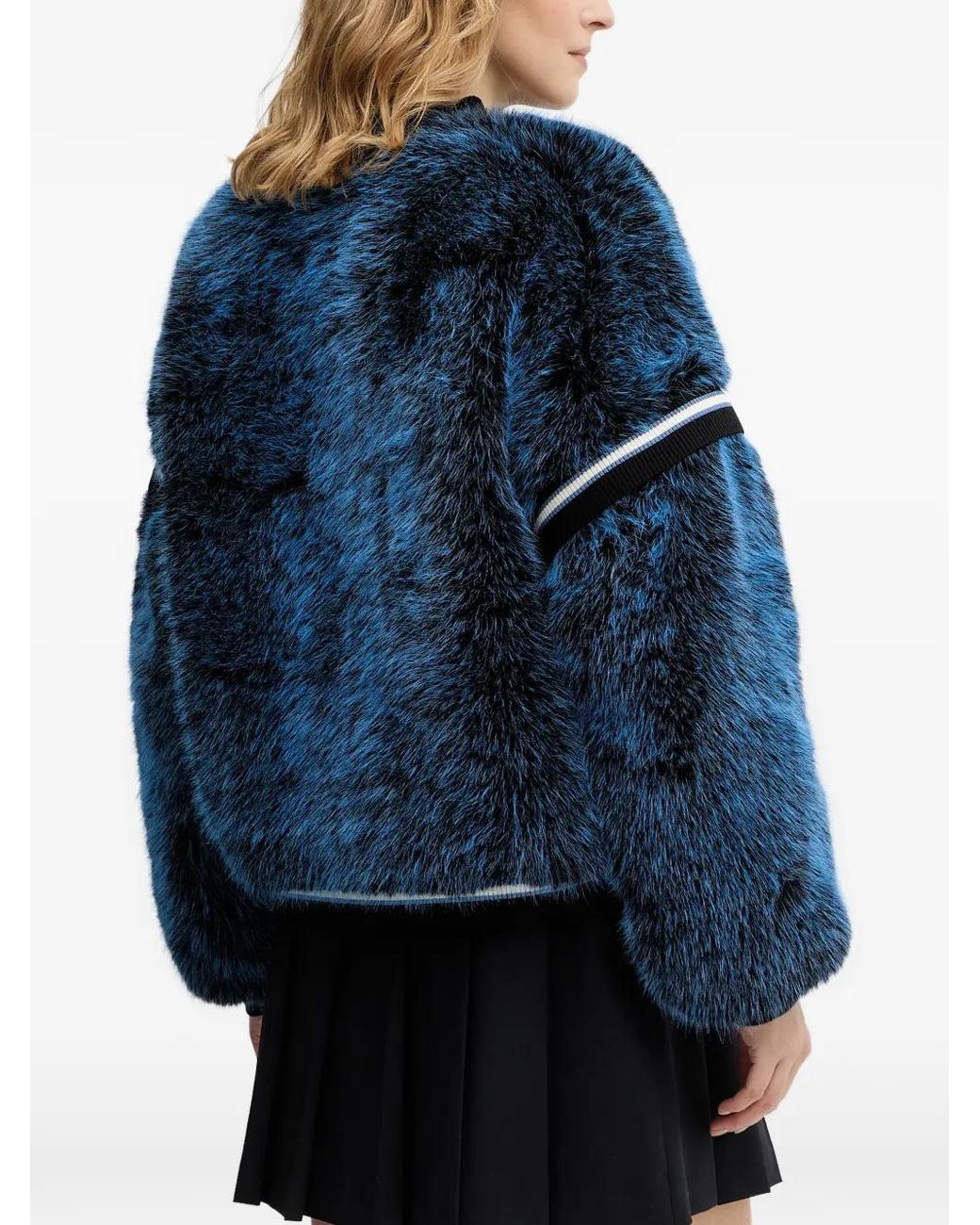 Guess Blue Katia Striped-Trim Jacket