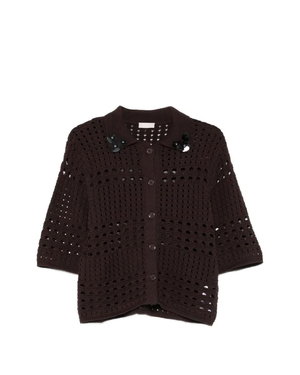 Liu Jo Black Crochet Cardigan