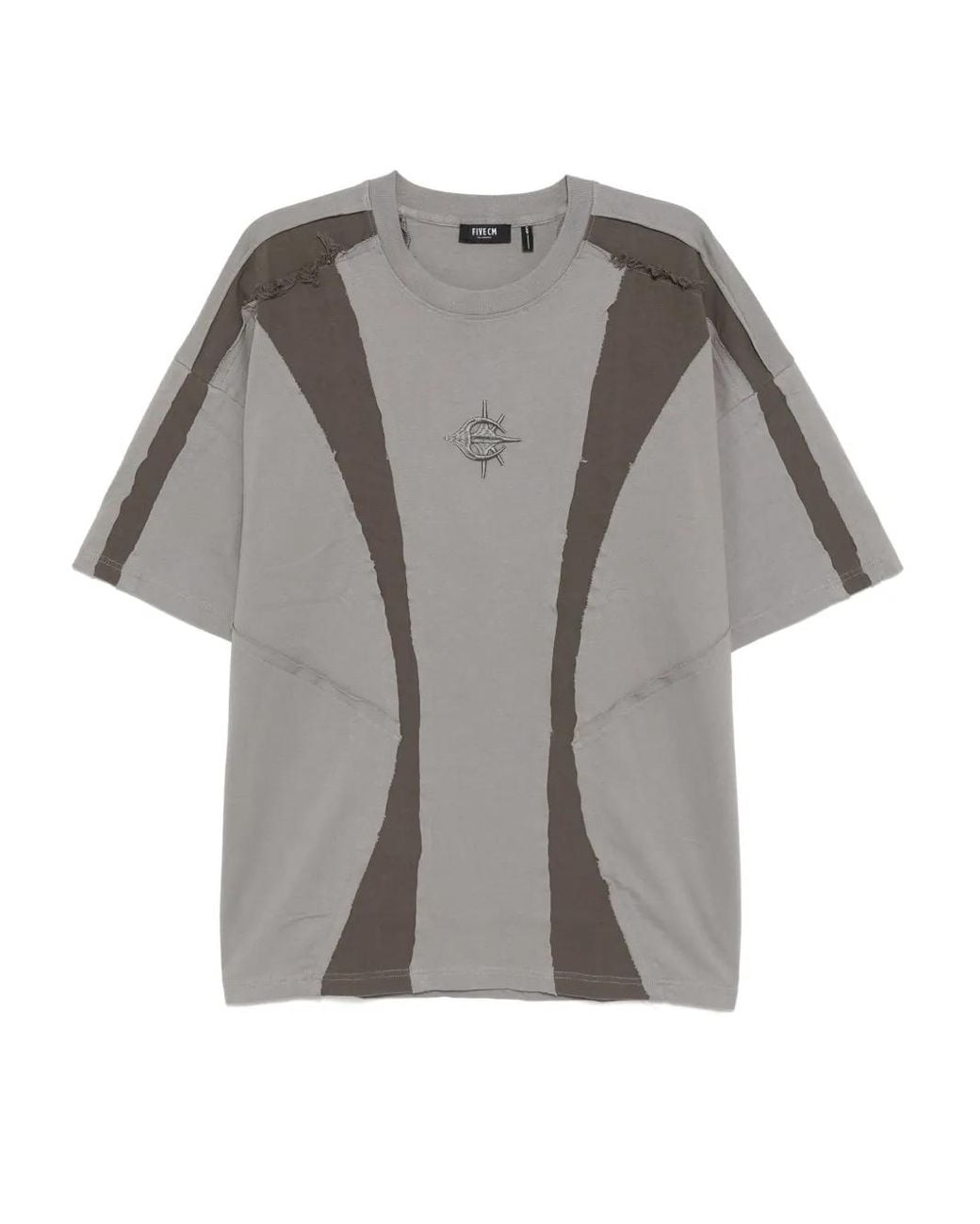 FIVE CM Gray Embroidered T-Shirt for men