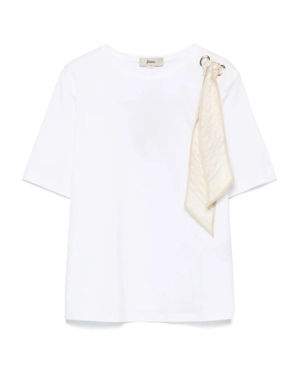 Herno White Lightweight-Jersey T-Shirt