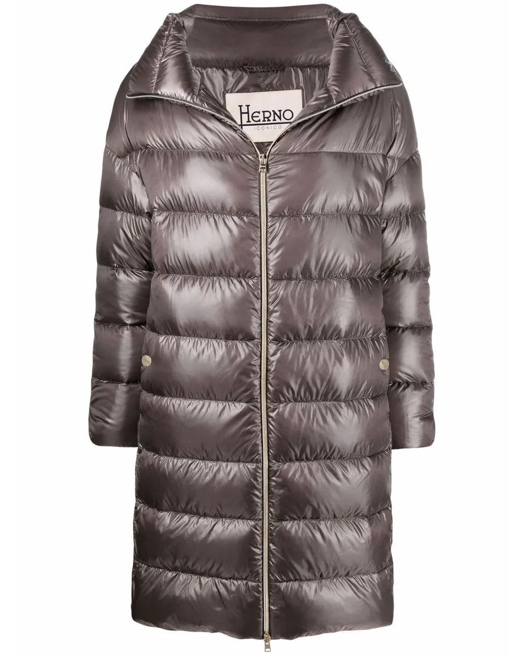 Herno Halflange Donsjas in het Gray