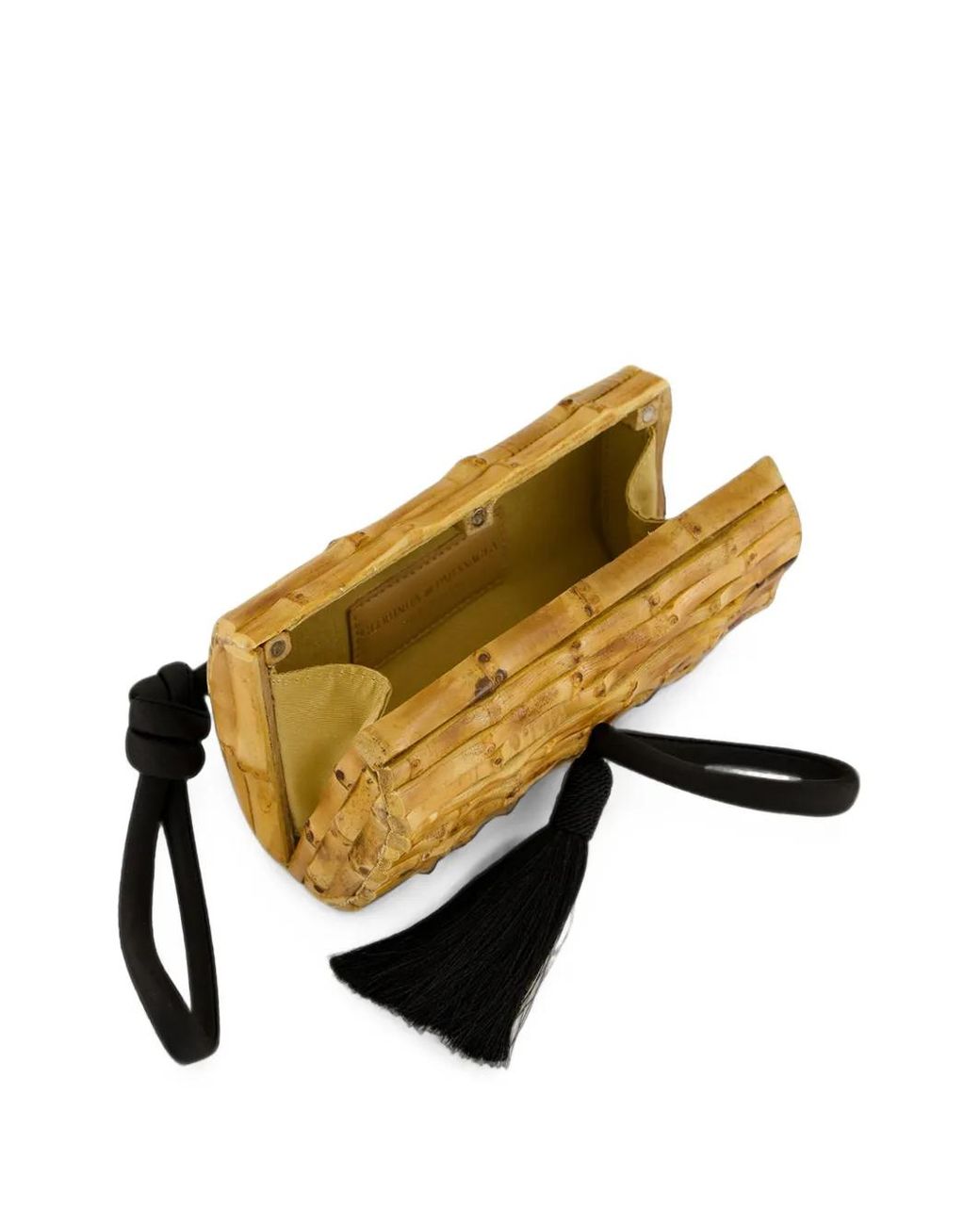 Glorinha Paranagua Metallic Pochette Tang Bamboo