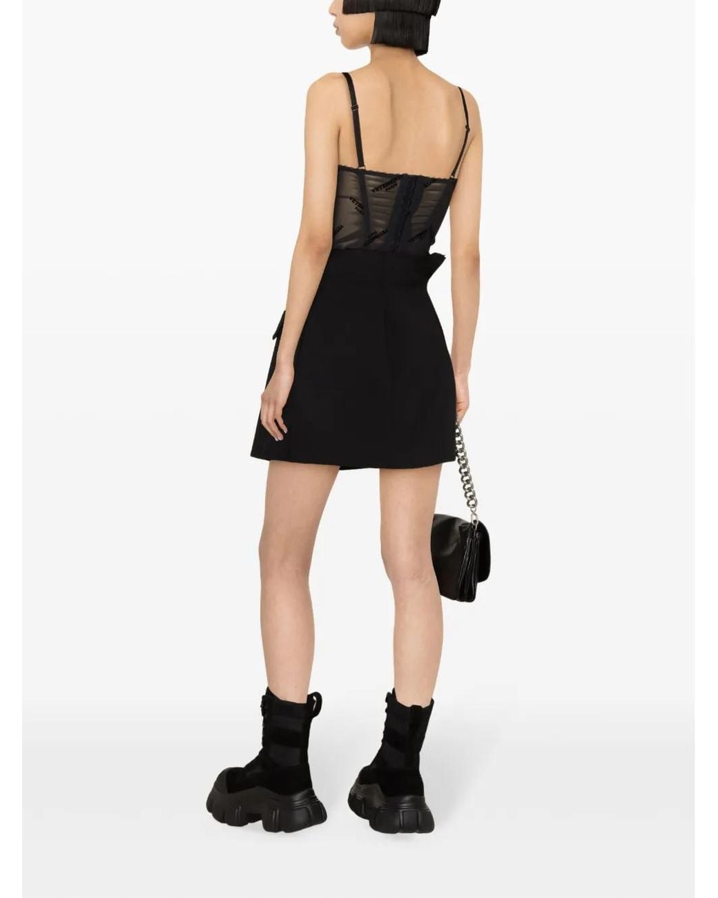 Vetements Black Double-Breasted Miniskirt