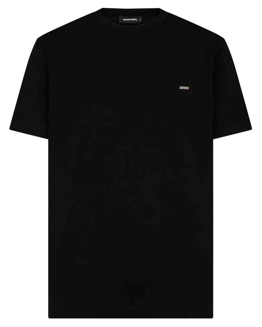 DSquared² Black Dsquared Cotton T-Shirt for men