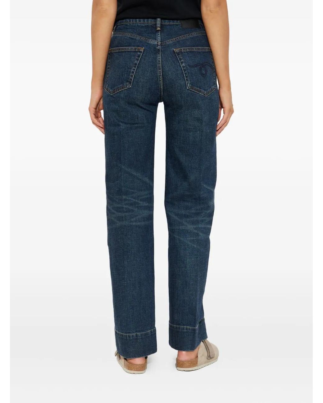 R13 Jeans Met Logopatch in het Blue